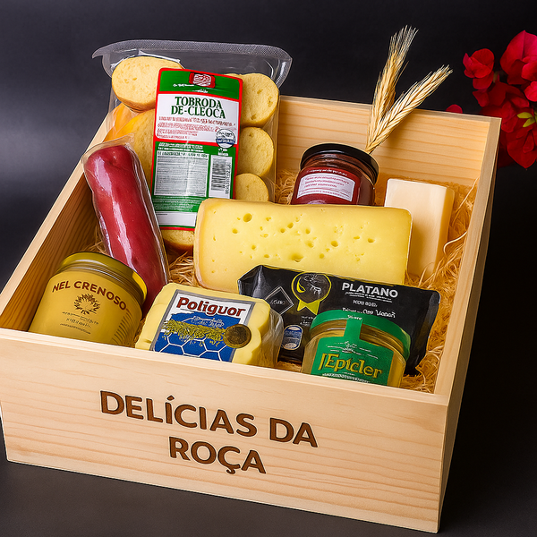 Baú Delícias Da Roça – Seleção De Queijos, Salames E Sabores Artesanais